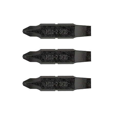 Leatherman #1-#2 PHILLIPS &amp; 3/16in FLAT SCREWDRIVER BITS, Black, 931024