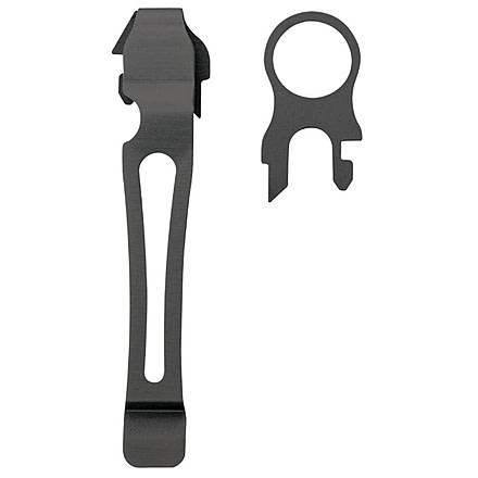 USED Leatherman Removable Pocket Clip & QR Lanyard Ring, Black Oxide, Fits Charge Styles, Surge, & Wave, EDEMO1
