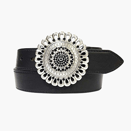 Lejon Elu Leather Belt - Womens, Black, Small, VB-65761-S