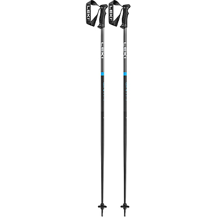 Leki QNTM Trekking Poles, 115cm, Black/Blue, 65346383115