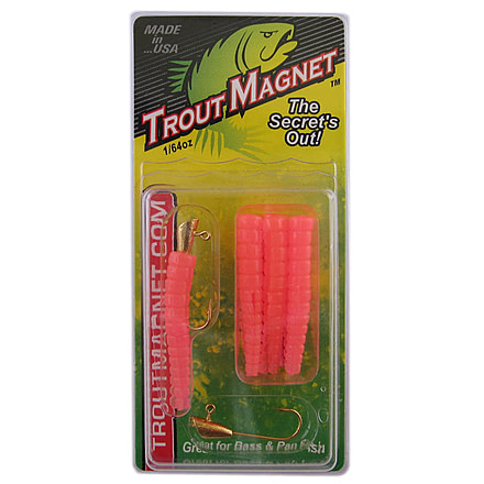 Leland Trout Magnet 9 Pc. Pack, 1/64 oz, 7 Bodies and 2-1/64 oz Size 8 Jigheads, Pink, 87677P