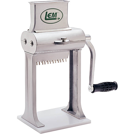 LEM Products 2 in 1 Manual Aluminum Jerky Slicer and Tenderizer, Aluminum, 1432