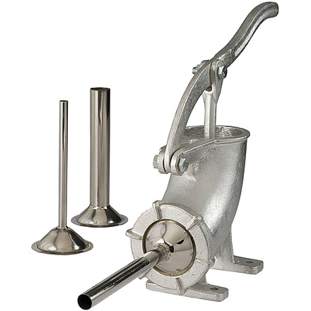 LEM Products 3lb Tinned Sausage Stuffer w/ SS Stuffing Tubes, Cast Iron, 823