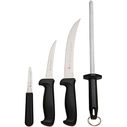 LEM Products 4 Piece Mundial Hunters Kit, High-Carbon Stain Free Steel Blade, Polypropylene Black Handle, 99