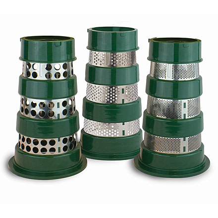 LEM Products Big Bite 3 Juicer Screen Set - 1 Berry, 1 Salsa, 1 High Yield, Green/Stainless, 1422