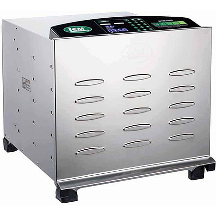 LEM Products Big Bite Digital 10 Chrome Tray Dehydrator, Stainless Steel, 1154