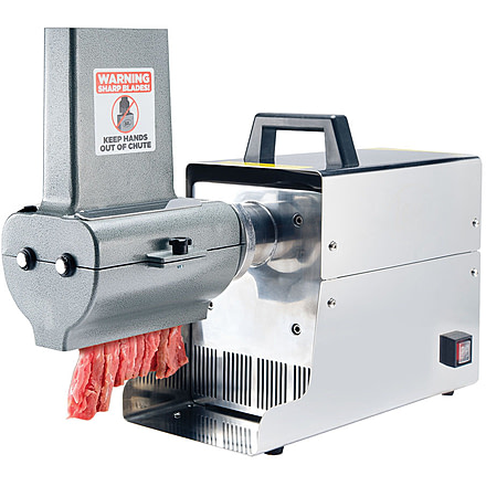 LEM Products Big Bite Electric 2 in 1 Jerky Slicer/Tenderizer, Stainless Steel, 602TJ
