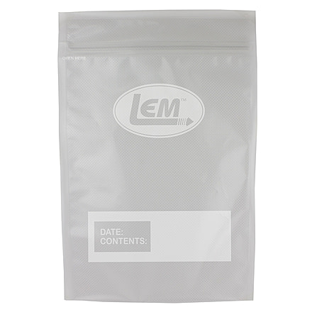 LEM Products Gallon Zipper Top Vacuum Bags 11inx16in, 20 - Count, 1820