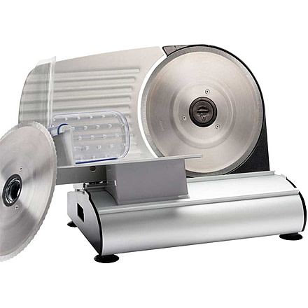LEM Products Mighty Bite 8.5in Belt Driven Meat Slicer, Aluminum Frame, Stainless Blades, 1240