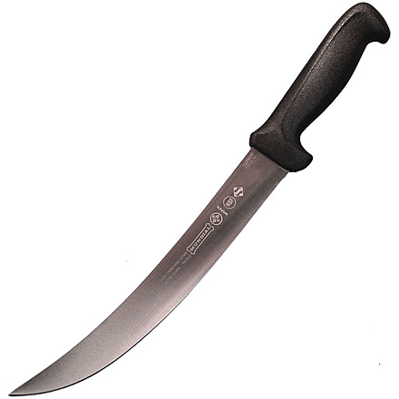 LEM Products Mundial 10in Breaking or Steak Knife, High-Carbon Stain Free Steel Blade, Polypropylene Black Handle, 323