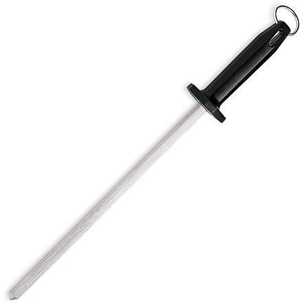 LEM Products Mundial 12in Butcher Steel, Black Handle, High Carbon Stainless Steel, 335