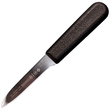 LEM Products Mundial 3in Paring Knife, High-Carbon Stain Free Steel Blade, Polypropylene Black Handle, 98