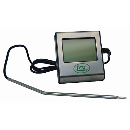 LEM Products Thermometer w/ Alarm and Timer, Stainless, 1423