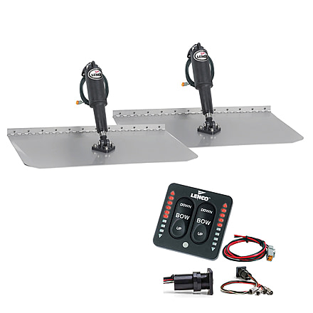 Lenco Marine x 12&quot; Standard Trim Tab Kit w/LED Integrated Switch Kit 12V 12&quot; 29312
