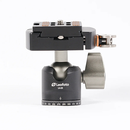 Leofoto LH-25LR Mini Ball Head w/ LR-50 Lever-Release Clamp, Arca, Black, LH-25LR