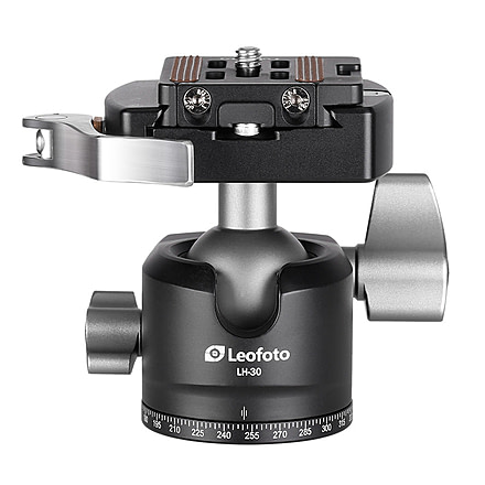 Leofoto LH-30LR Ball Head w/ LR-50 Lever-Release Clamp, Arca, Black, LH-30LR