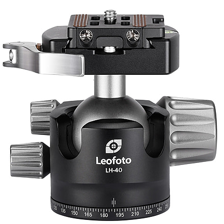 Leofoto LH-40LR Ball Head w/ Lever Release Clamp, Arca, Black, LH-40LR