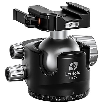 Leofoto LH-55LSC Lever-Release Hybrid Clamp Ball Head, Arca, Black, LH-55LSC