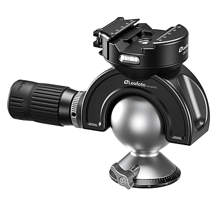 Leofoto MH-60LRC Lever-Release Hybrid Clamp Panning Dynamic Head /w Handlebar Control, Arca/Picatinny, Black, MH-60LRC