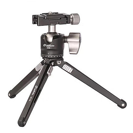 Leofoto MT-02 Aluminum Mini Table Top Tripod w/ Ball Head Kit, Black, MT-02+LH-25