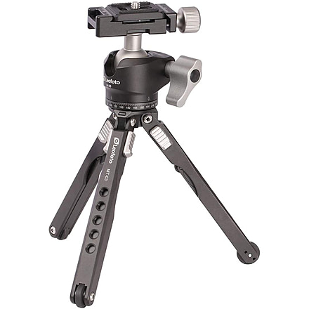 Leofoto MT-03/LH-25 Mini Tripod w/ Mini Ball Head Kit and Bag, Black, MT-03+LH-25