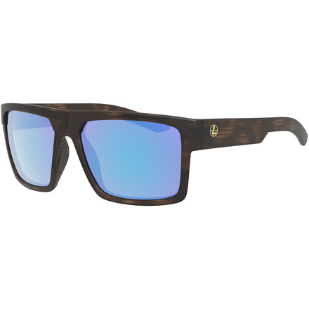 Leupold Becnara Sunglasses, Matte Tortoise Frame, Square Blue Mirror Lens, Polarized, Regular-Wide, 179632