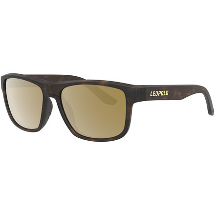 Leupold Katmai Sunglasses, Matte Tortoise Frame, Square Bronze Mirror Lens, Polarized, Narrow-Regular, 179098