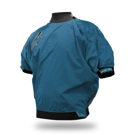 Level 6 Fundy Short Sleeve Splash Top-Vallarta Blue-X-Small