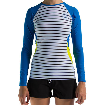 Level 6 Venus Long Sleeve Rash Top - Women's-BW Stripe-Small