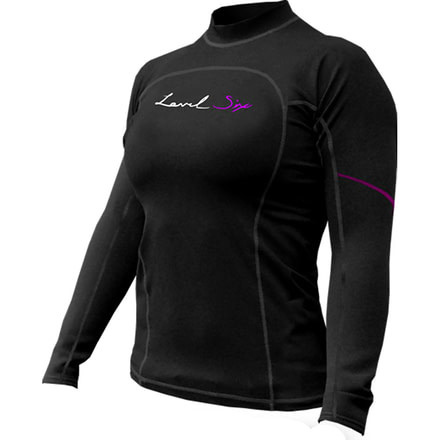 Level 6 Womens Neo-wave Long Sleeve Rash Top-Black-Small