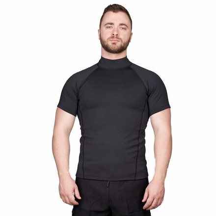 Level Six Jericho Eco-Stretch Neoprene Short Sleeve Top, Black, Small, GMT-SSJE-BK2-S