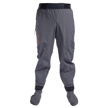 Level Six Mens Delta 2.5 Layer Semi-Dry Pant w/Sock, Charcoal, Extra Small, GMB-DELT-CH-XS