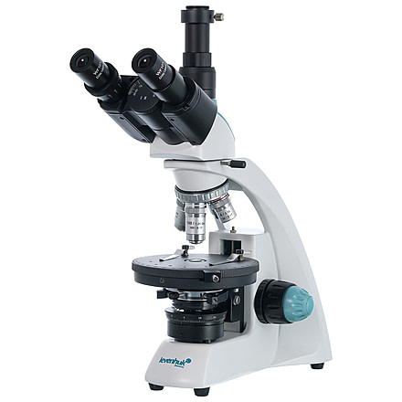 Levenhuk 40-1000x 500T POL Trinocular Microscope, White, Middle, 75427