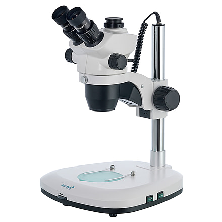 Levenhuk 7-45x ZOOM 1T Trinocular Microscope, White, Middle, 76057