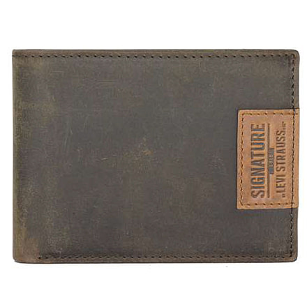 Levis Signature Gold Patch Bifold, Brown, 43797-27IND