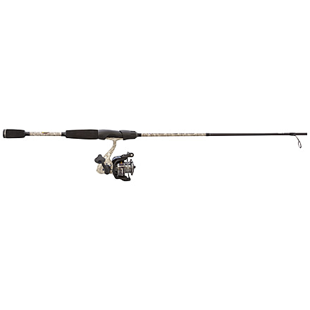 Lews American Hero Camo 300 Spinning Combo, 6 ft 6 in, Medium, Fast, 6.2:1, Ambidextrous, 2 Pieces, AHC3066M-2