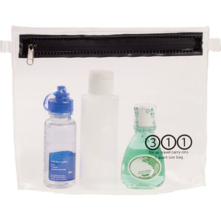 Lewis N Clark Quart-Size Carry-On Toiletry Pouch, Clear 311