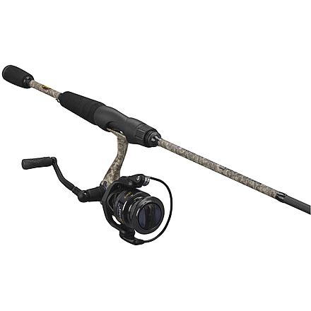 Lews American Hero Camo 200 Spinning Combo, 6 ft, Medium, Fast, 6.2:1, Ambidextrous, 2 Pieces, AHC2060M-2
