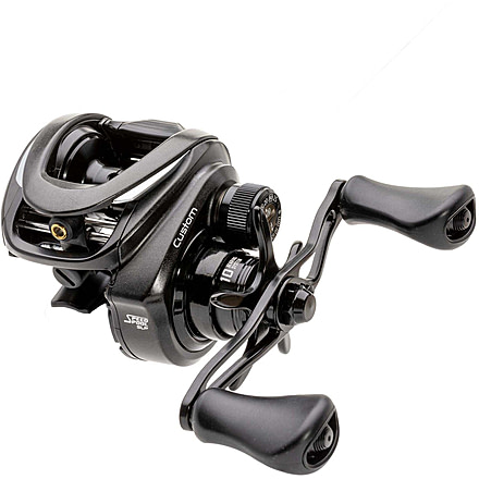 Lew’s Custom Baitcast Reel, 9+1 Bearings, 7.5-1 Ratio, Aluminum Frame and Sideplates, ParaMag RX Brake, Carbon Fiber Drag, Speed Gears, P2 Super Pinion, LH Retrieve, Black/Silver, CU1SHLG3
