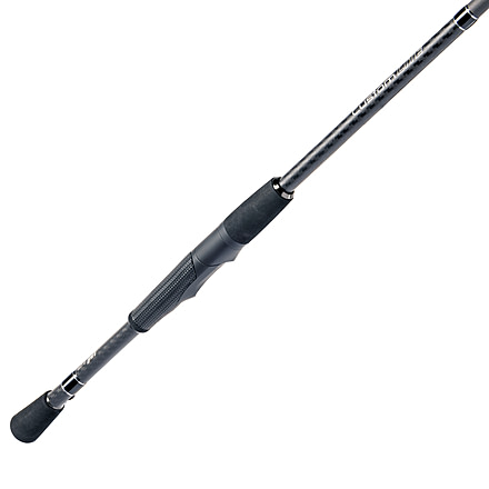 Lew’s Custom Lite Spinning Rod, 6ft 10in 1-PC HM85 Graphite Rod, Medium-Heavy  w/ Fast, Stainless Steel Guides w/ Titanium Oxide Inserts, Split-Grip Handle, Black, CLTSPS