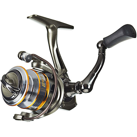Lew’s Laser Lite Spinning Reel, SZ 100 Reel, 6+1 Bearings, 5.1-1 Ratio, Graphite Frame and Sideplate, Speed Lube, Multi-Disc Drag, Reversible Retrieve, Metallic Gray/Silver/Gold, LLS100G2