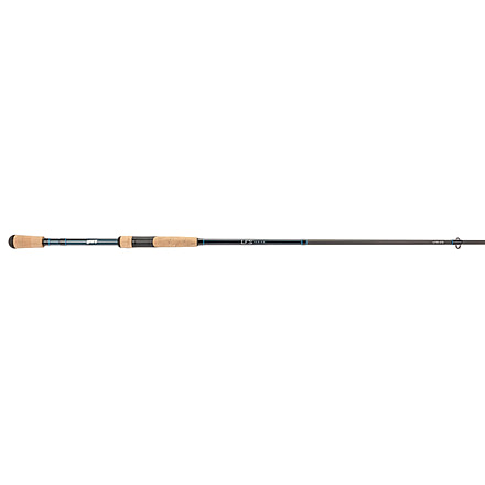 Lew’s LFS Spinning Rod, 6ft 6in, 2-PC Rod w/ Medium  and Fast, LFS-X3 Blank, Cork Split-Grip, Fuji Concept O Guides, Comfort Plus Reel Seat, Blue/Black, LFS66MFS-2