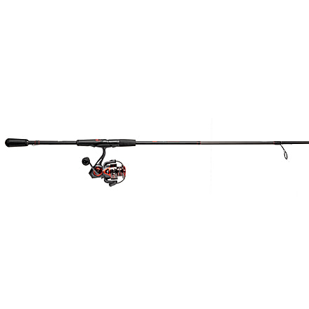 Lew’s MACH Jacked Spinning Reel and Rod Combo, 6ft 6in, 1-PC HM50 Graphite Rod, Ultra-Light  w/ Fast, SZ 100 Reel, 5.2-1 Ratio, Tanso Tech Frame, Black/Red, MJ1066ULS