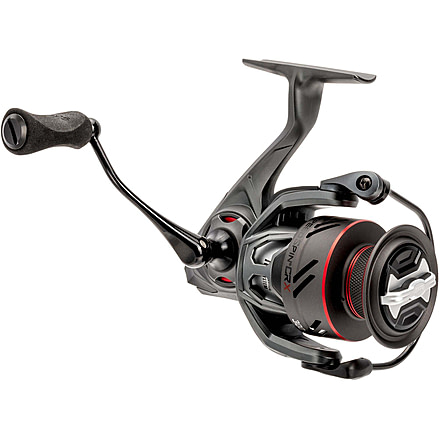 Lew’s Speed Spin CRX Spinning Reel, SZ 300 Reel, 9+1 Bearings, 6.2-1 Ratio, Graphite Frame and Sideplate, Solid Brass Speed Gears, Speed Lube, Multi-Disc Drag, Gray/Red, SSC300HS