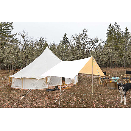 Life Intents Bell Tent Awning w/ Entrance Canopy Cover, Natural, 8ft, 6263326965941