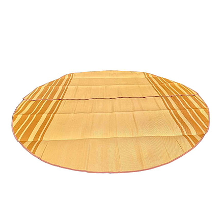 Life Intents Striped Bell Tent Floor Matting Citrus Tones 13 4M, striped-4m-yurt-tent-floor-matting-earth-tones