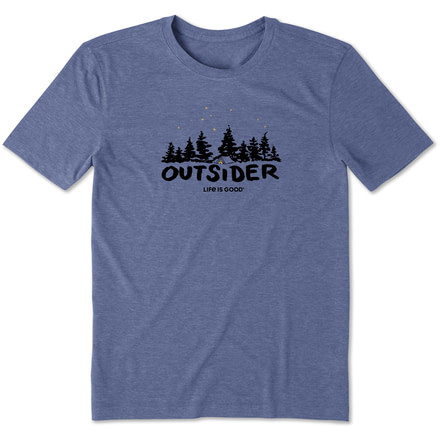 Life Is Good Cool Tee Lig Outsider T-Shirt - Mens, Vintage Blue, Medium, 55277-M