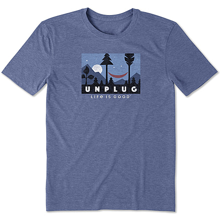 Life Is Good Cool Tee Night Light Hammock T-Shirt - Mens, Vintage Blue, Medium, 55250-M