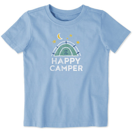 Life Is Good Happy Camper Crusher Tee, Powder blue, 3T, 53410-3T