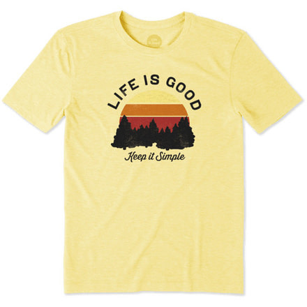 Life Is Good Keep it Simple Landscape Cool Tee, Baja Yellow, Medium, 53649-M